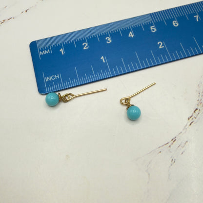 Turquoise Blue Glass Drop Dangle Doll Earrings • 16 Inch Fashion Doll Jewelry