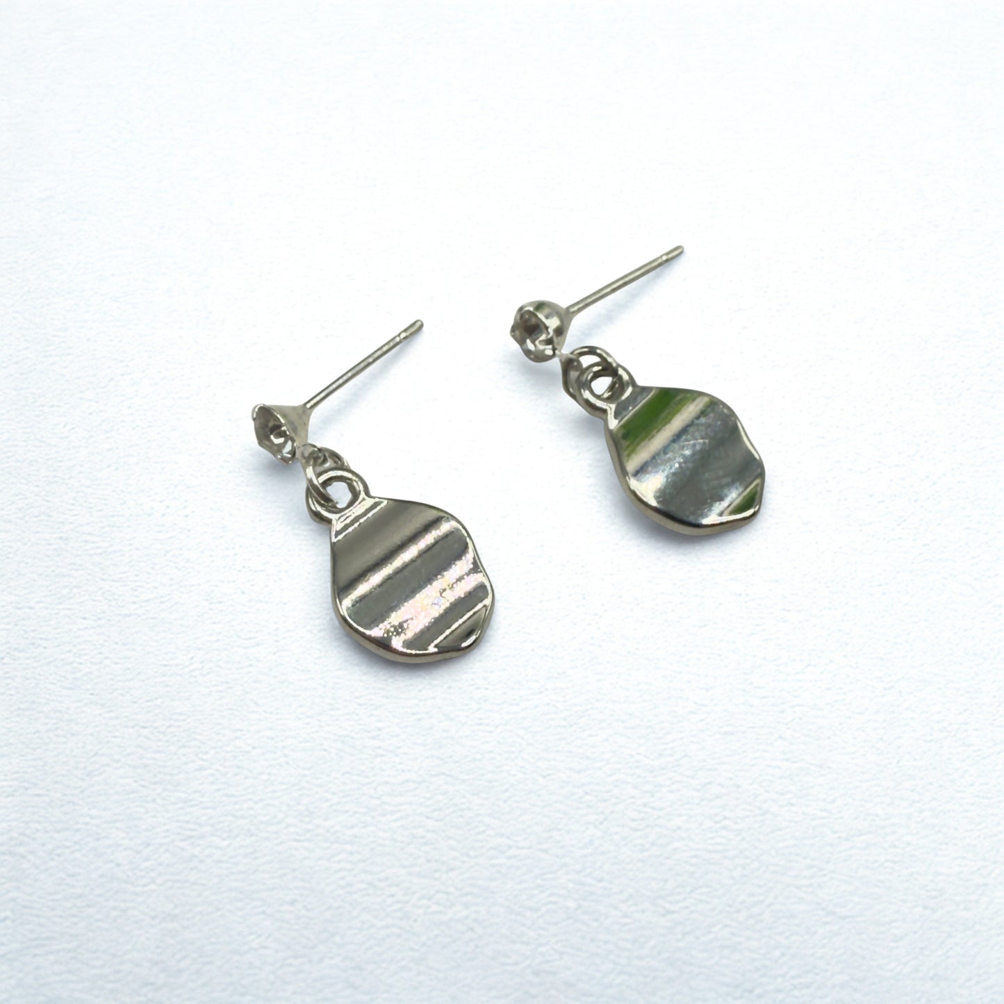 Silver Dangle Clear Rhinestone Post Doll Earrings • 18 Inch Fashion Doll Jewelry