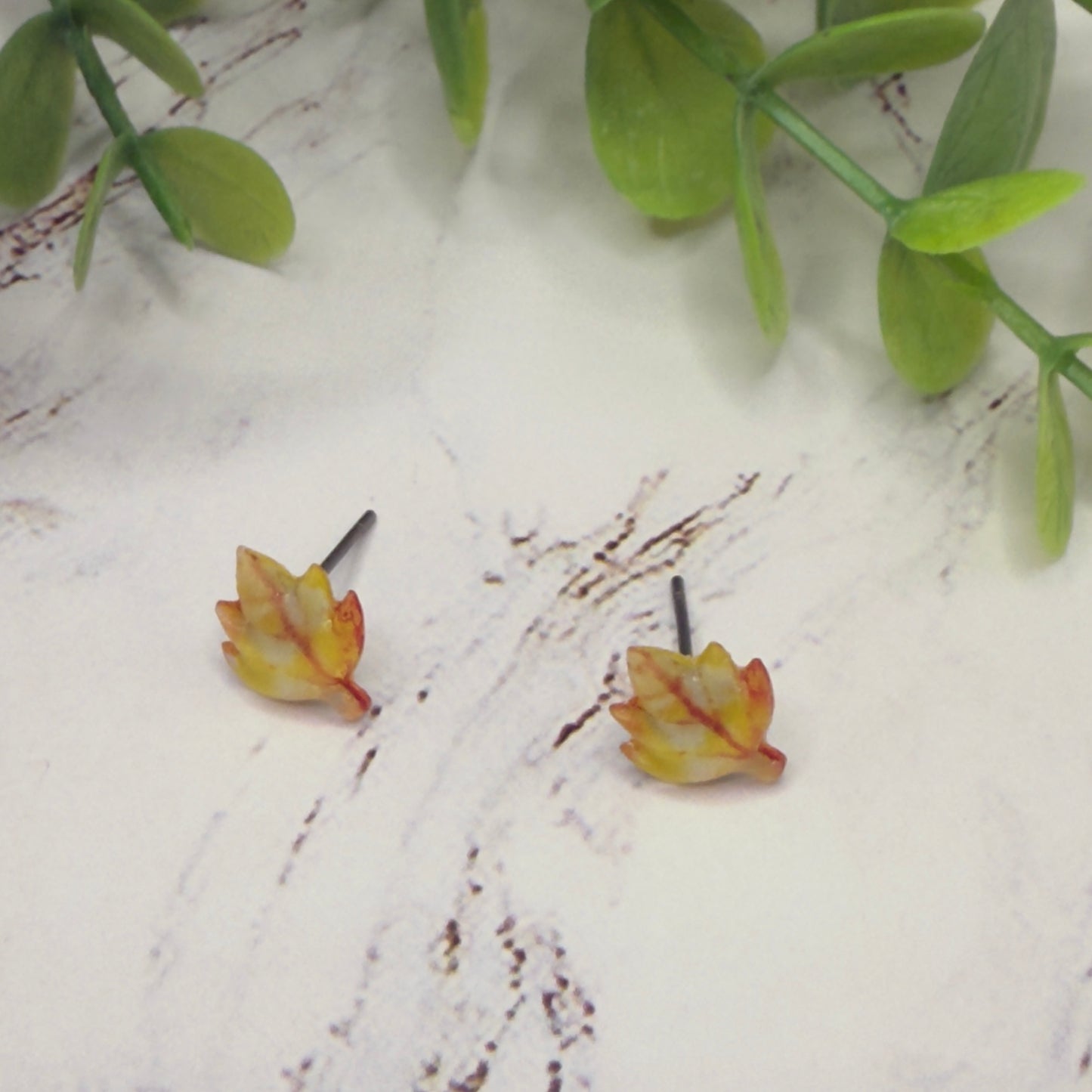 Fall Autumn Leaves Leaf Post Doll Earrings  • 18 Inch Fashion Doll Jewelry