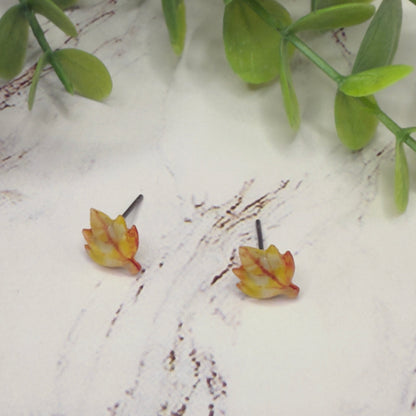 Fall Autumn Leaves Leaf Post Doll Earrings  • 18 Inch Fashion Doll Jewelry