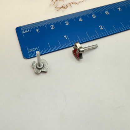 Burgundy Red Silver Christmas Bell Post Doll Earrings • 2mm Post for 18 Inch Fashion Doll