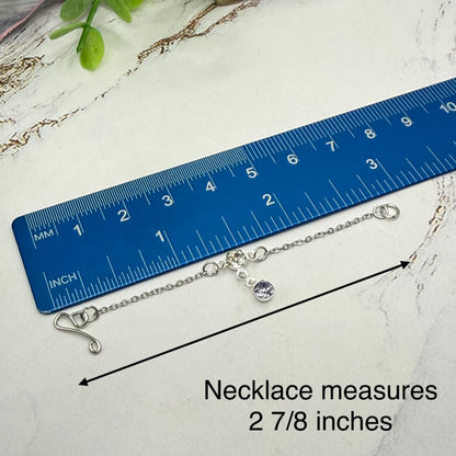 Misty Purple & Clear Rhinestone Y-Style Silver  Doll Necklace & Earrings for 10-12 Inch Fashion Doll1