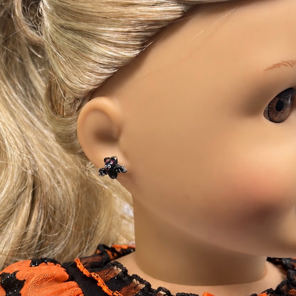 Bat Halloween 2mm Post Doll Earrings • fits 18 Inch Doll • American Girl