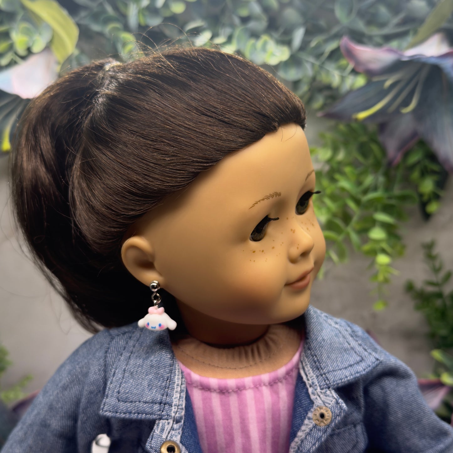 Cinnamoroll Sanrio Bunny Charm Doll Earring DANGLE ONLY • 18” Fashion Doll Jewelry