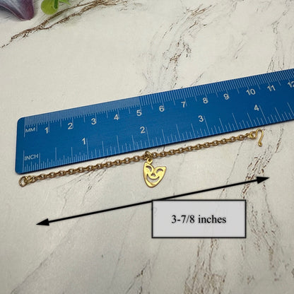 Comedy Face Mask Gold Charm Doll Necklace • 14 Inch Fashion Doll Jewelry