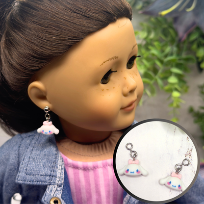 Cinnamoroll Sanrio Bunny Charm Doll Earring DANGLE ONLY • 18” Fashion Doll Jewelry