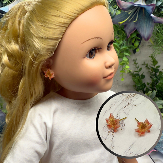 Autumn Fall Maple Leaf Doll Earrings • 18 Inch Fashion Doll Jewelry