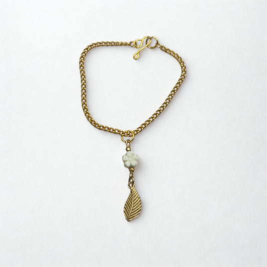 Gold Leaf Flower Pendant Doll Necklace • 16 Inch Fashion Doll Jewelry