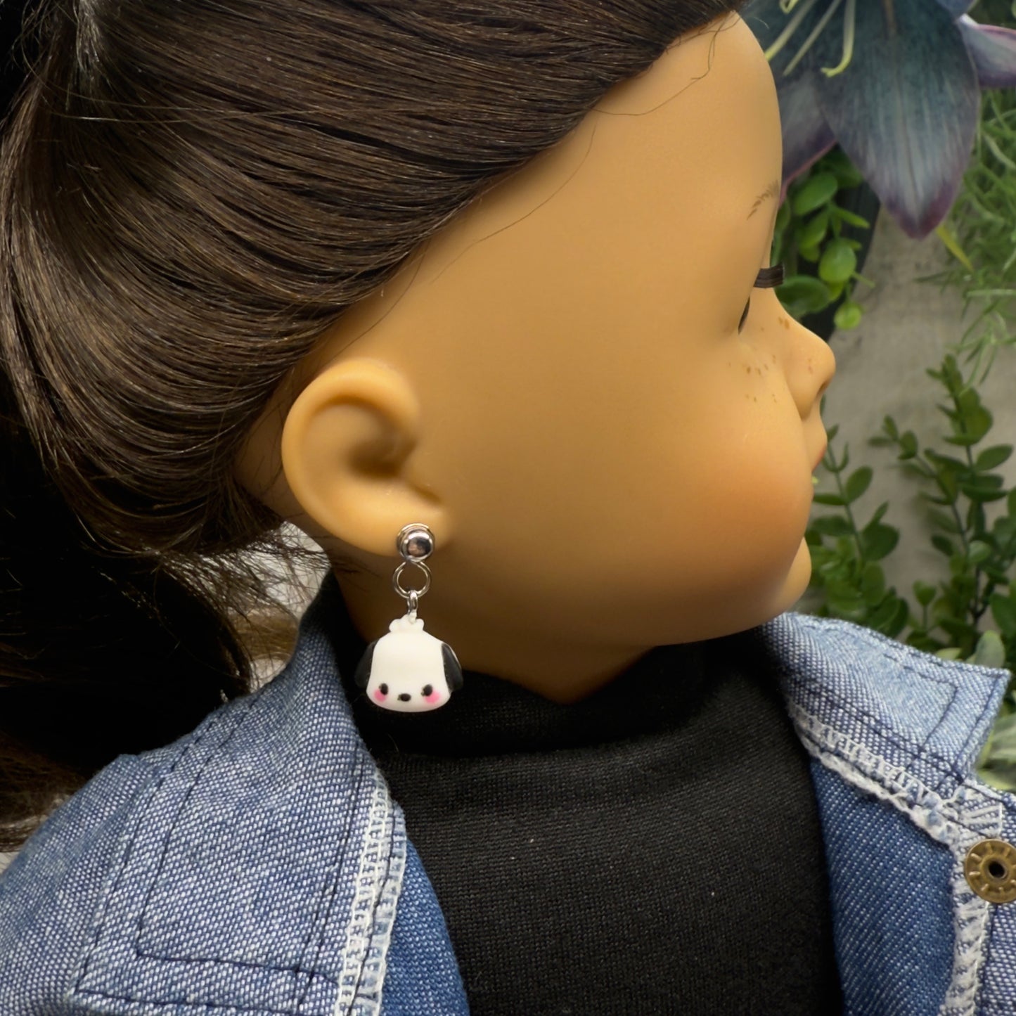 Kuromi Sanrio Dog Charm Doll Earring DANGLE ONLY • 18” Fashion Doll Jewelry