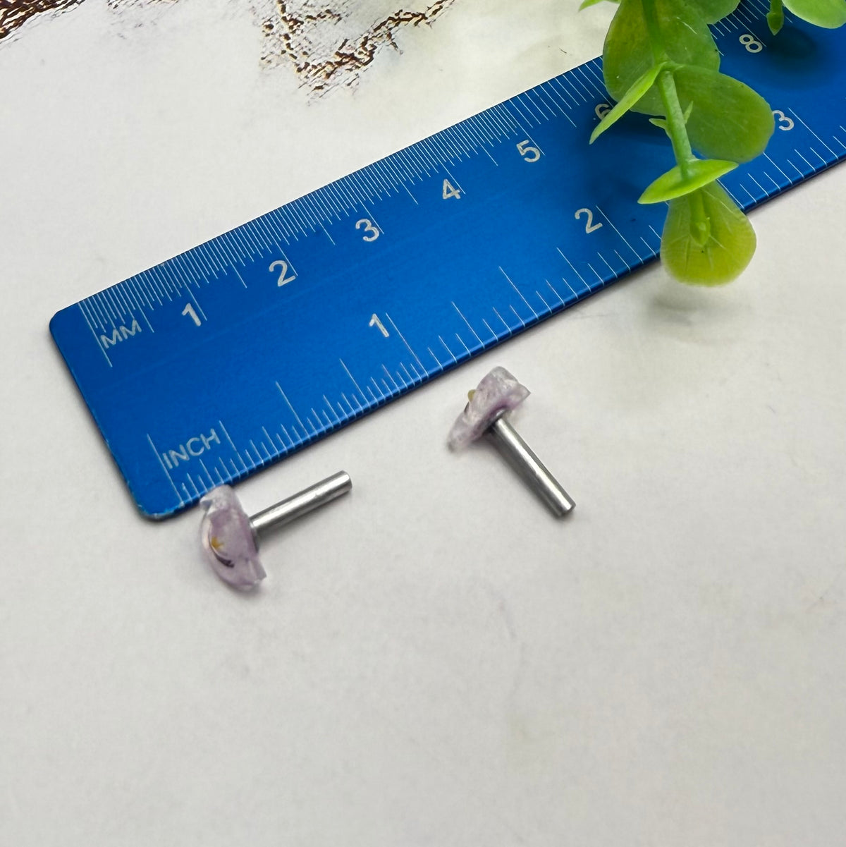 Purple Witch Hat Halloween 2mm Post Doll Earrings | fits 18 Inch Dolls • American Girl