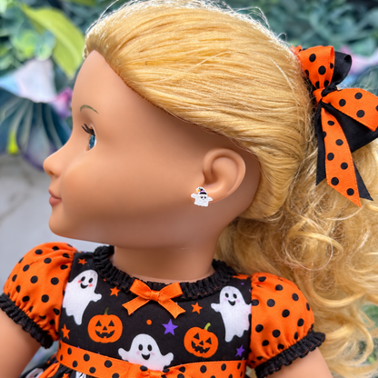 Ghost Halloween Post Doll Earrings | for 18 Inch Fashion Dolls