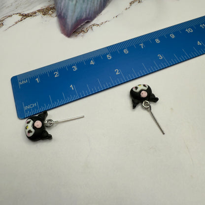 KUROMI Charm Sanrio Doll Necklace & Earrings Set • 18 Inch Fashion Doll Jewelry