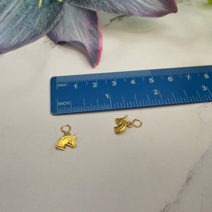 Gold Unicorn Doll Earring DANGLE ONLY • Fits 2mm Post • 18” Fashion Doll Jewelry