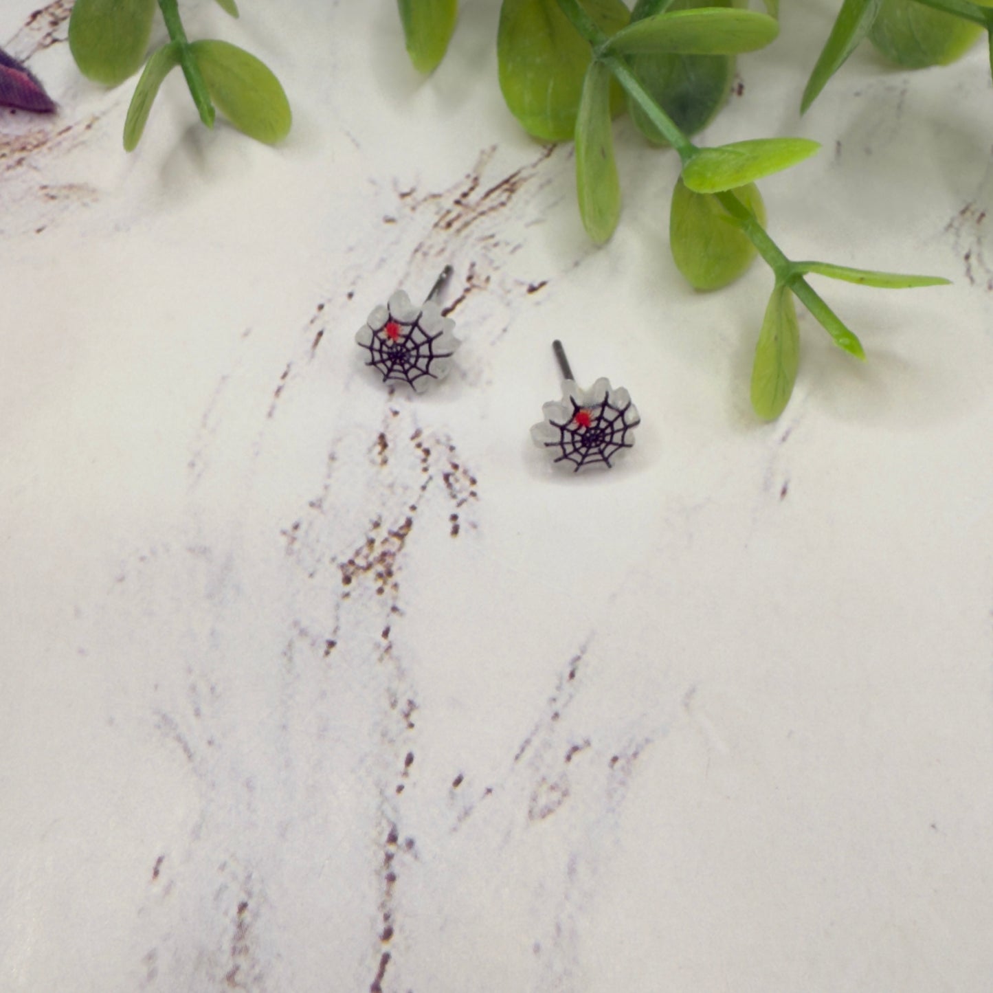 Spider Web Halloween Stud Doll Earrings• 18 Inch Fashion Doll Jewelry