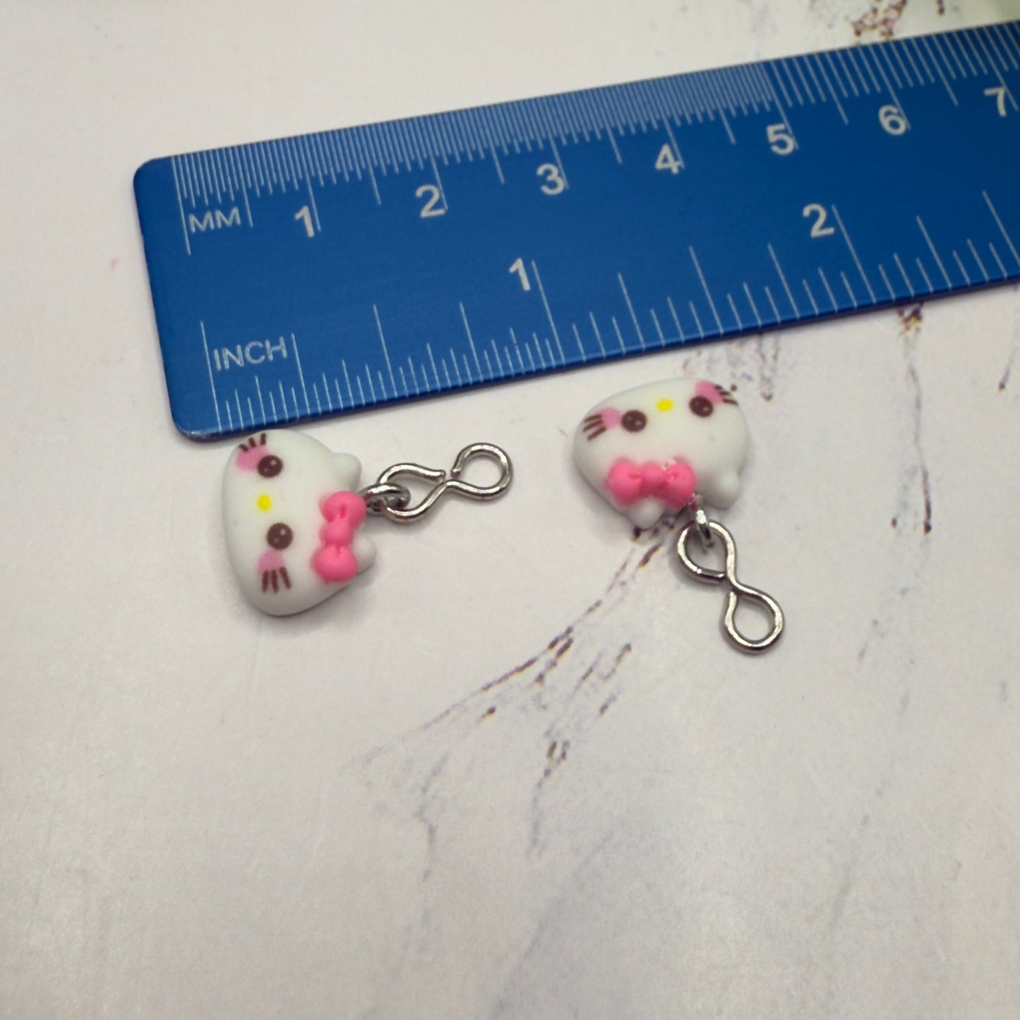 Hello Cat Kitty Charm Doll Earring DANGLE ONLY • 18” Fashion Doll Jewelry