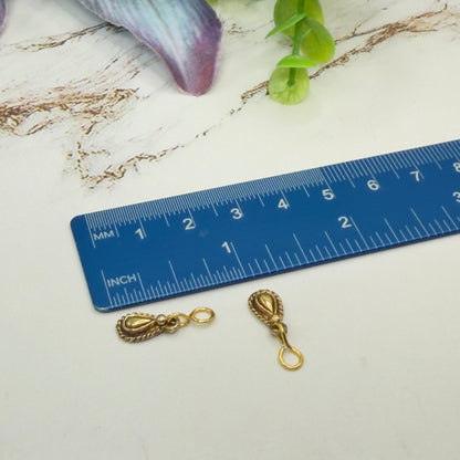 Gold Teardrop Doll Earrings DANGLE ONLY • 18 Inch Fashion Doll Jewelry