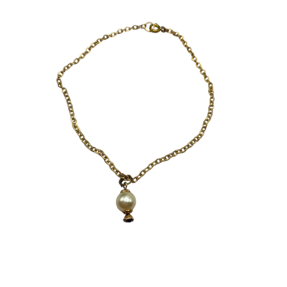 Pearl Drop Light Purple Rhinestone Gold Chain Doll Necklace • 18 Inch Fashion Doll Jewelry