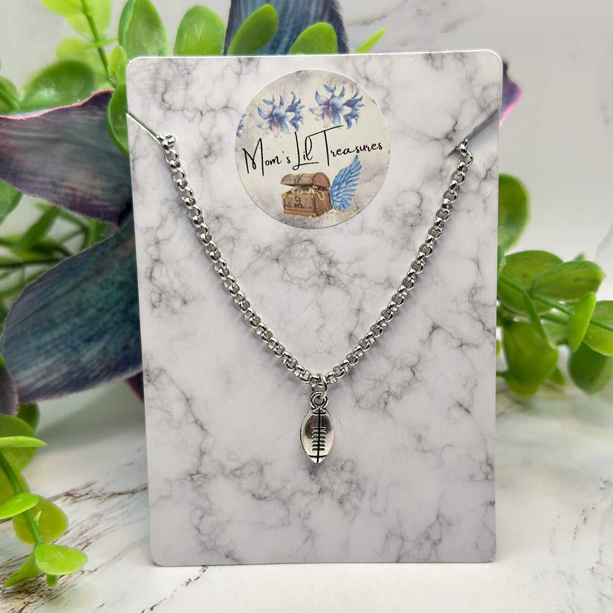 Silver Football Sports Charm Doll Necklace | for 18 Inch Fashion Dolls