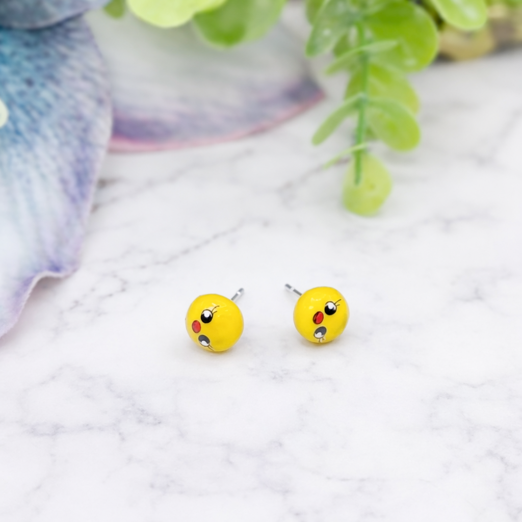 Yellow Chick Easter Post Doll Earrings • 18 Inch Fashion Doll Jewelry