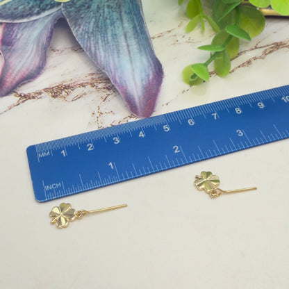 Clover Charm Green Crystal Pendant Gold Chain Doll Necklace • 16 Inch Fashion Doll Jewelry