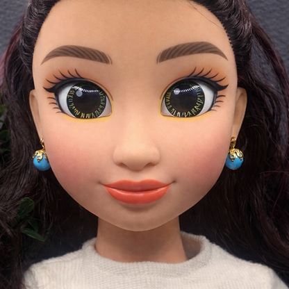 Turquoise Blue Glass Dangle Earrings • 18 Inch Fashion Doll Jewelry