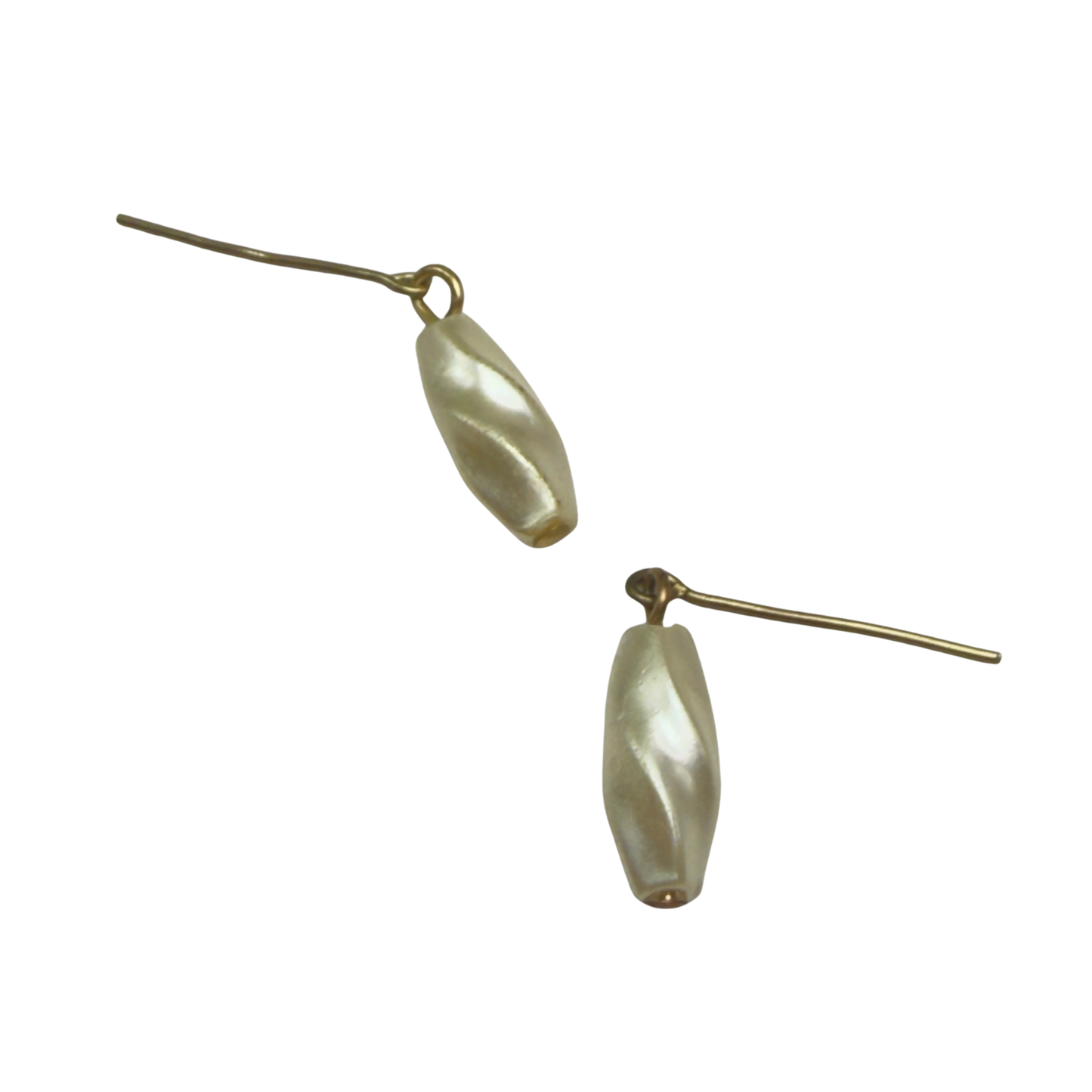 Wavy Elongated Pearl Drop Doll Earrings • 18 Inch Fashion Doll Jewelry
