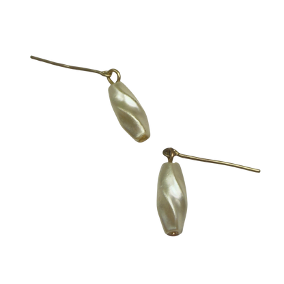 Wavy Elongated Pearl Drop Doll Earrings • 18 Inch Fashion Doll Jewelry