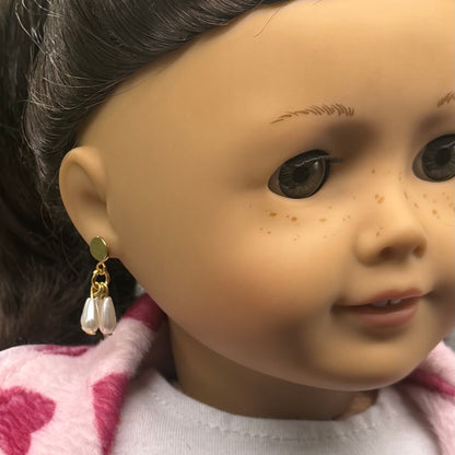 Teardrop Pearl Drop Doll Earring DANGLE ONLY • 18 Inch Fashion Doll Jewelry