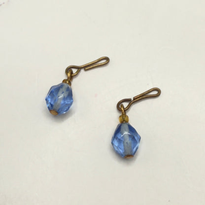 Blue Crystal Dangle  Doll Earrings • 10-12 Inch Fashion Doll Jewelry 1:6