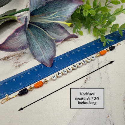 Halloween Acrylic Beaded Doll Necklace • 18 Inch Fashion Doll Jewelry