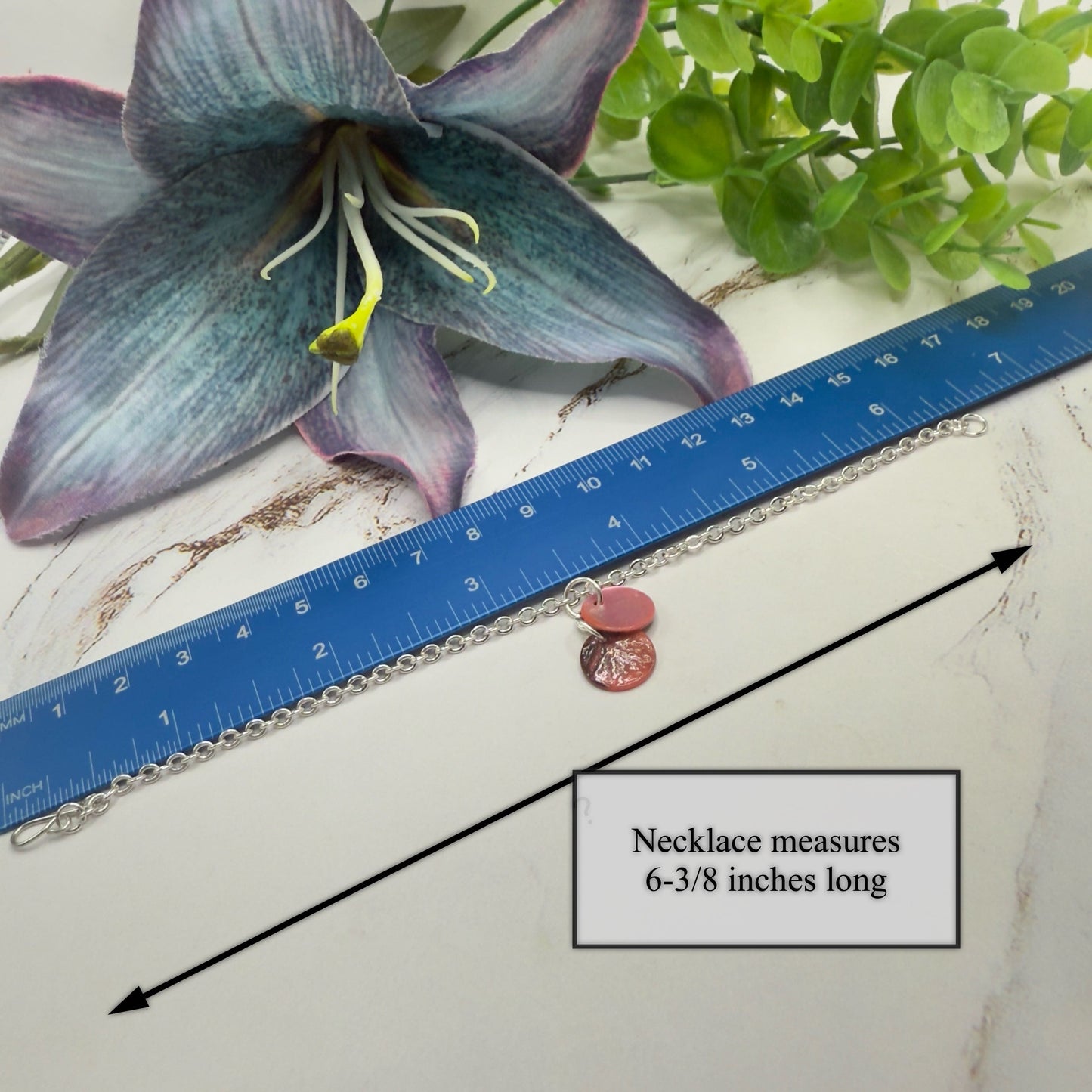 Pink Brown Round Dangle Doll Necklace & Earrings Set • 18 Inch Fashion Doll Jewelry