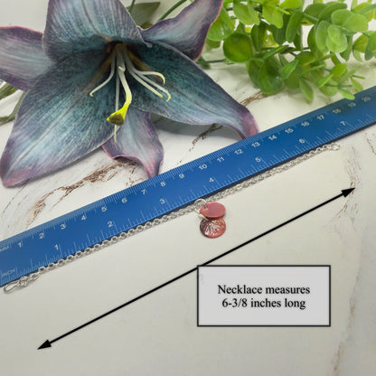 Pink Brown Round Dangle Doll Necklace & Earrings Set • 18 Inch Fashion Doll Jewelry