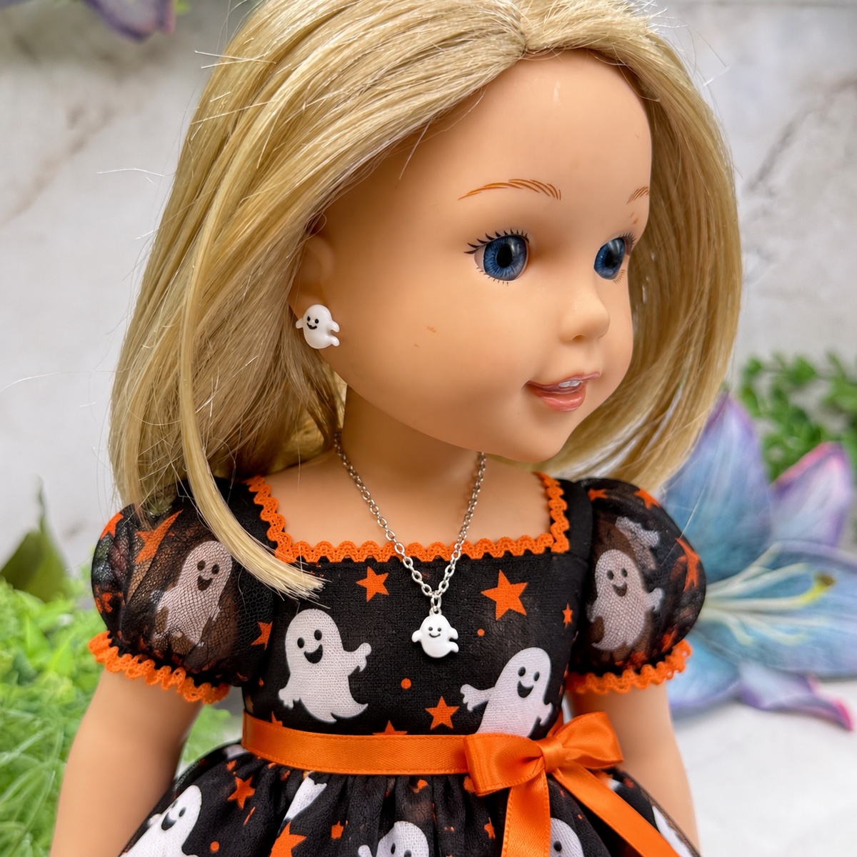 Ghost Doll Earrings and Necklace Set | for 14 Inch Fashion Doll • Wellie Wisher