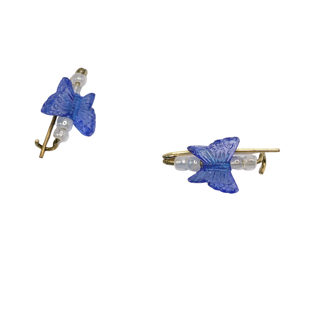 Blue Butterfly Doll Barrettes for 14” Doll • Hair Accessories