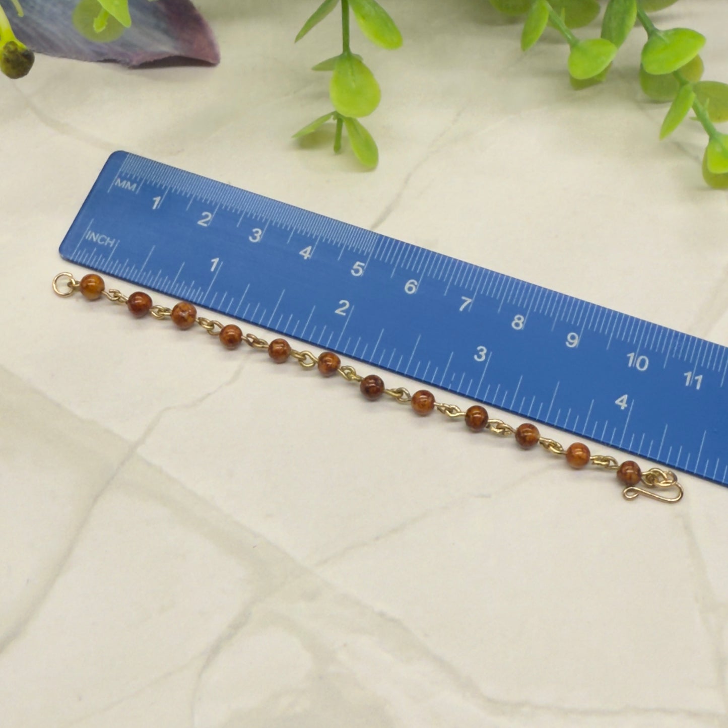 Brown Glass Beaded Necklace Earring Bracelet Set • 16 Inch Fashion Doll Jewelry