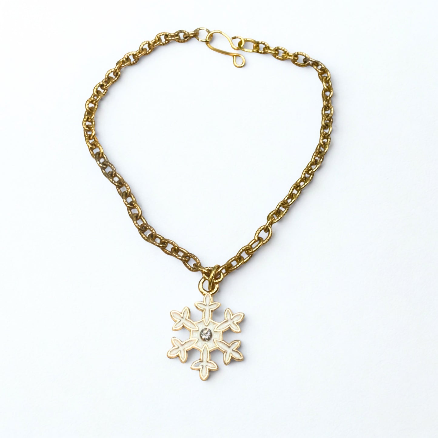 Gold Chain Snowflake Charm Doll Necklace • 18 Inch Fashion Doll Jewelry