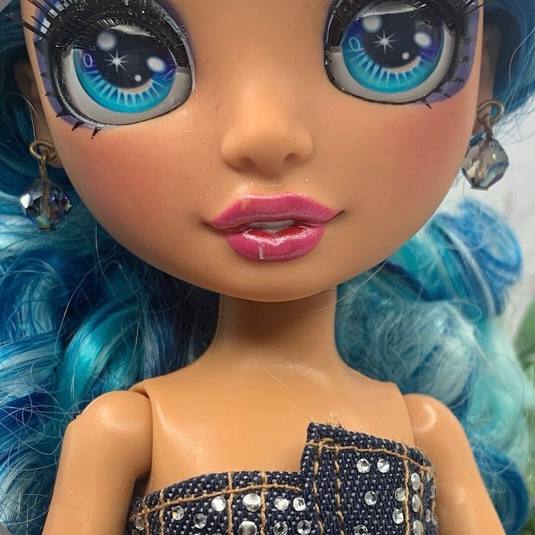 Pretty Smoky AB Glass Crystal Dangle Doll Earrings • 10-12” Doll Jewelry
