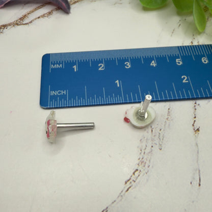 Hello Cat Kitty Pink Bow Post Doll Earrings • 2mm Post for 18 Inch Fashion Doll