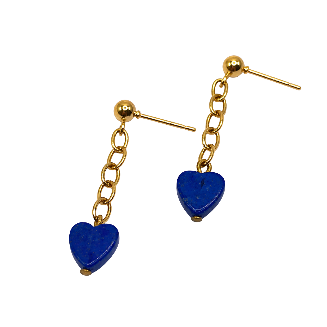 Blue Heart Dangle Doll Earrings • 18 Inch Fashion Doll Jewelry
