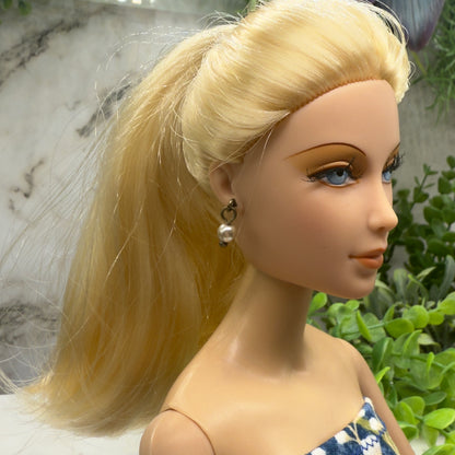 Pearl Drop Gold Dangle Doll Earrings • 16 Inch Fashion Doll Jewelry •