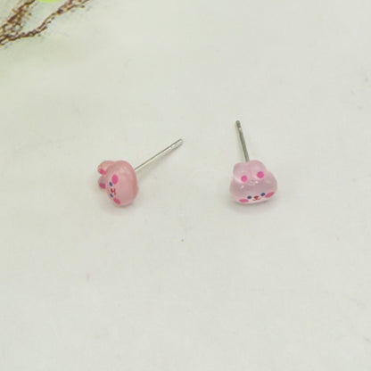 Light Pink Bunny Easter Post Doll Earrings • 18 Inch Fashion Doll Jewelry