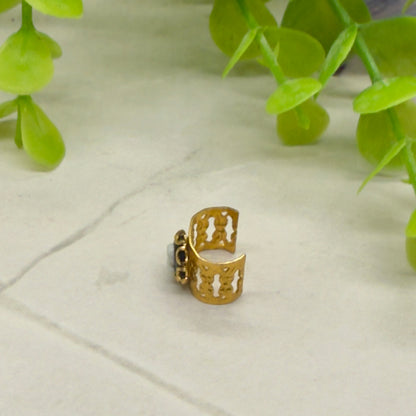 Black & White Cameo Gold Filigree Cuff Doll Bracelet • 16” Fashion Doll Jewelry