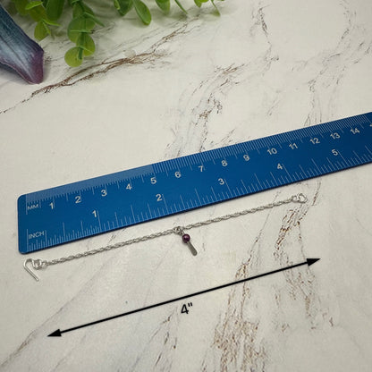 Silver Dangle Purple Pearl Doll Necklace & Earrings • 16 Inch Fashion Doll Jewelry