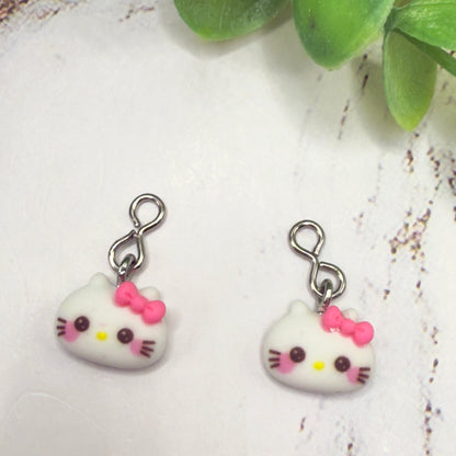 Hello Cat Kitty Charm Doll Earring DANGLE ONLY • 18” Fashion Doll Jewelry