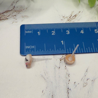 Mummy Halloween Silicone Plastic Post Doll Earrings • 18 Inch Fashion Doll Jewelry