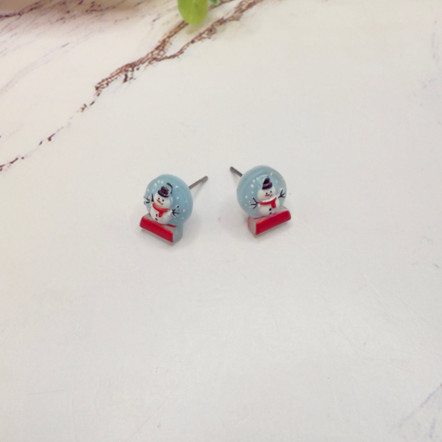 Christmas Snow Globe Post Doll Earrings• 18 Inch Fashion Doll Jewelry