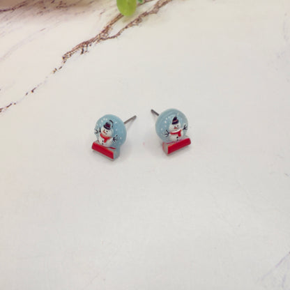 Christmas Snow Globe Post Doll Earrings• 18 Inch Fashion Doll Jewelry