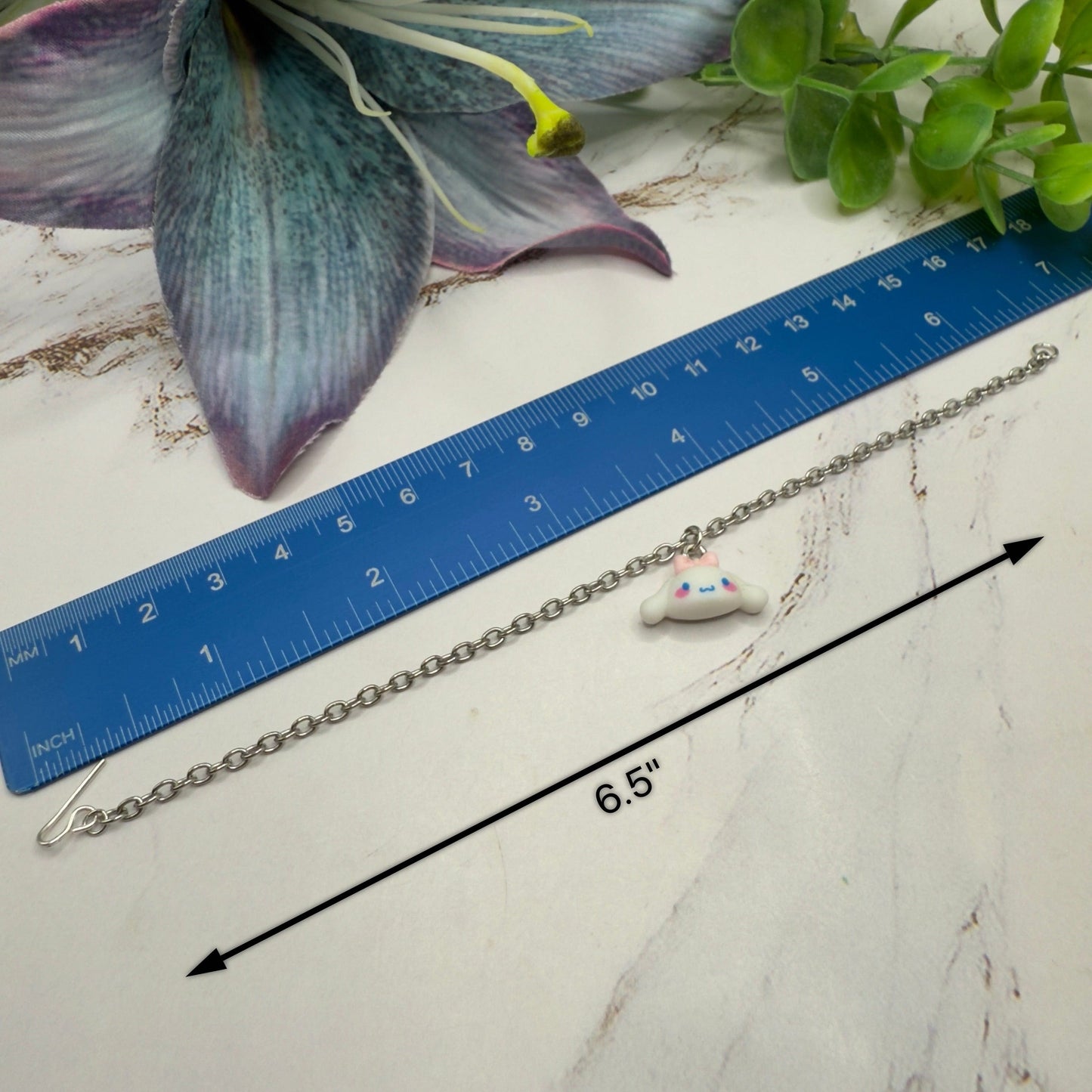 Cinnamoroll Sanrio White Puppy Charm Doll Necklace & Earrings • 18 Inch Fashion Doll Jewelry