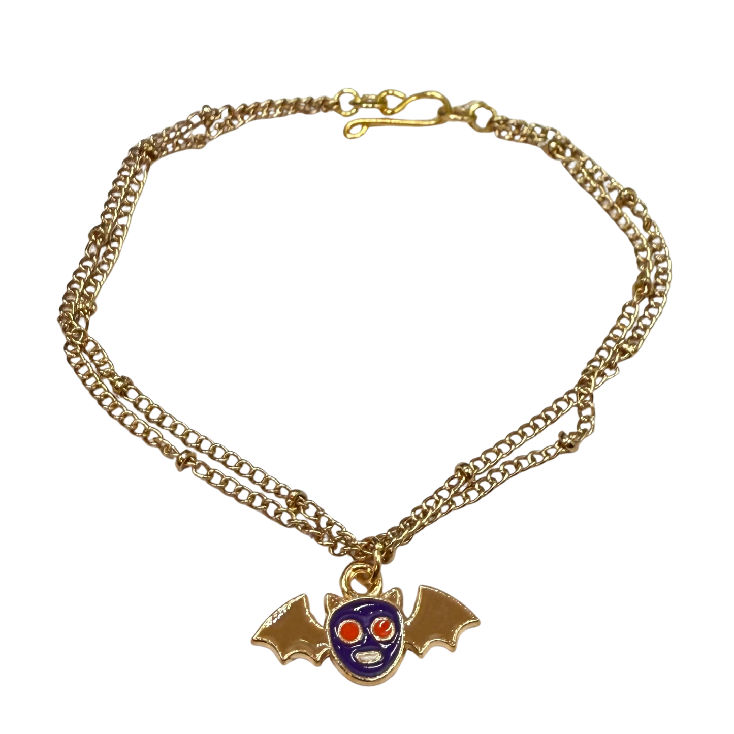 Cartoon Bat Pendant Double Gold Chain Doll Necklace Halloween 
• 18 Inch Fashion Doll Jewelry