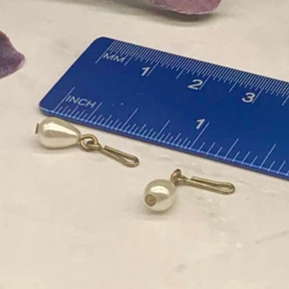 Teardrop Pearl Dangle Doll Earrings •  10-12” 1:6 Fashion Fashion Doll Jewelry